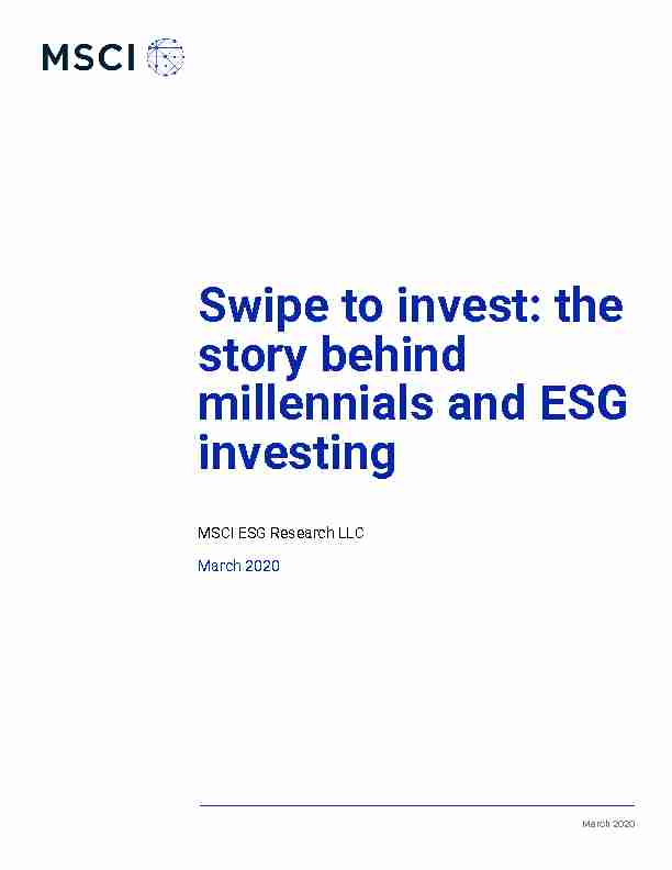 Swipe to invest: the story behind millennials and ESG investing