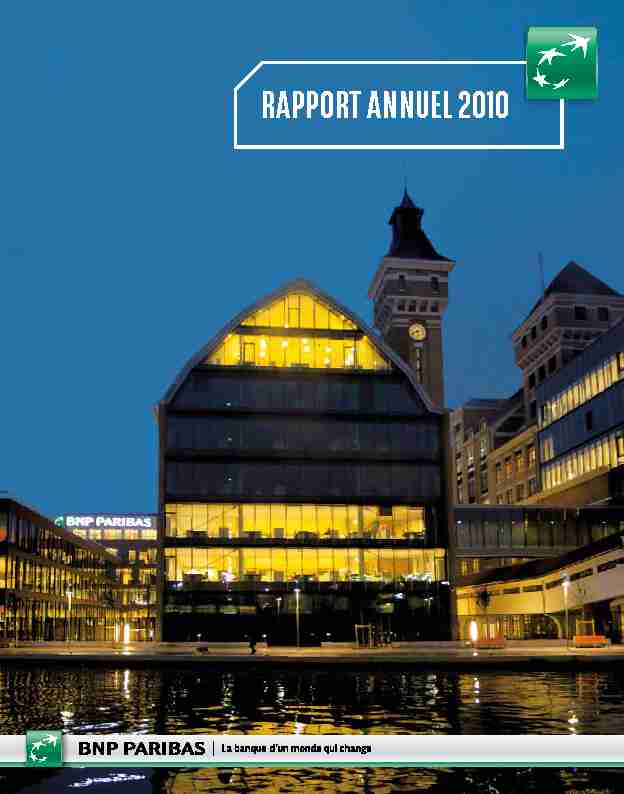 Rapport annuel 2010 BNP PARIBAS