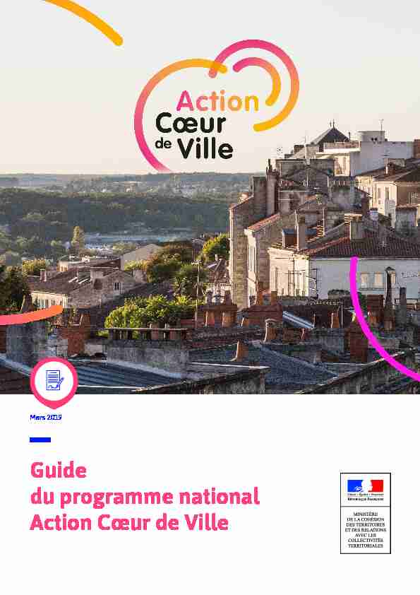 Guide du programme national Action Cœur de Ville