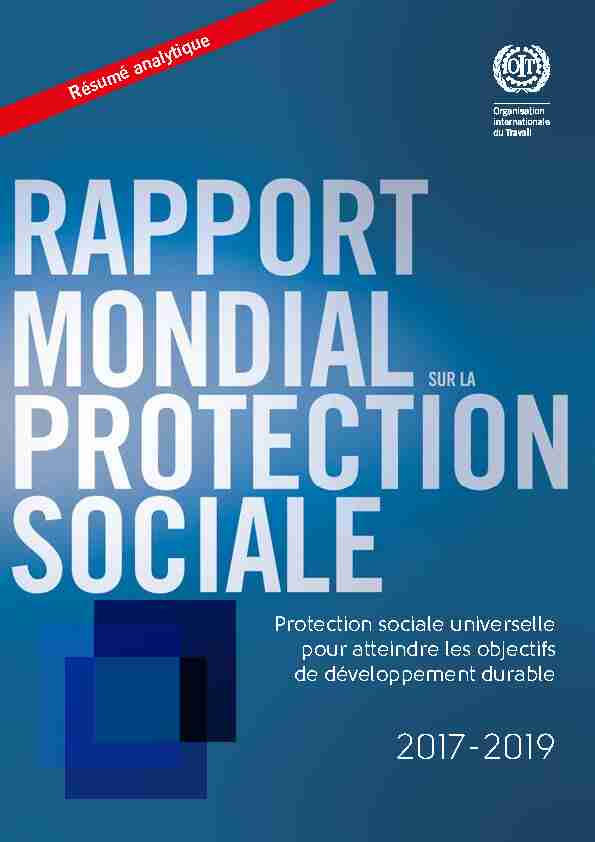[PDF] Rapport sur la protection sociale dans le monde 2017-2019  - ILO