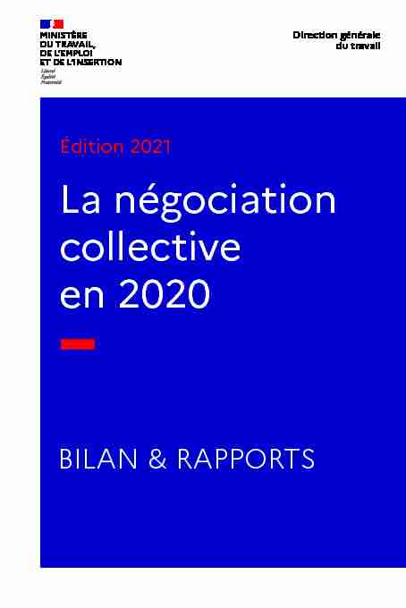 La négociation collective en 2020