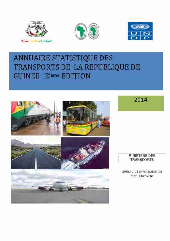 ANNUAIRE STATISTIQUE DES TRANSPORTS DE LA