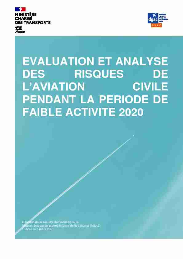 evaluation et analyse des risques de laviation civile pendant la