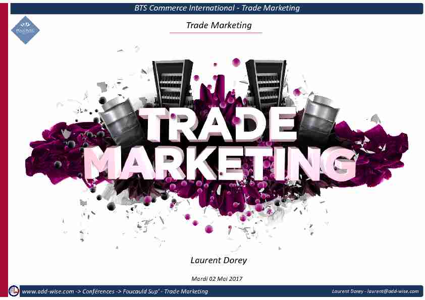 Conférence Foucauld Sup - Trade Marketing - 02052017