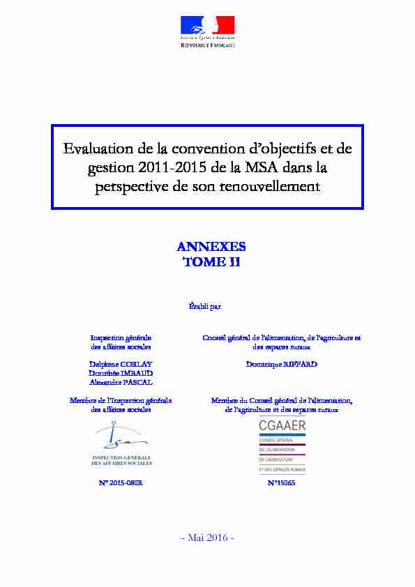 Evaluation de la convention dobjectifs et de gestion 2011-2015 de