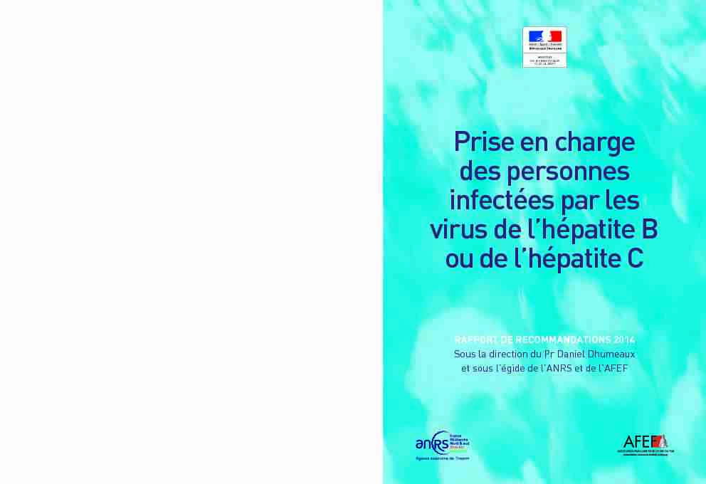 Prise en charge des personnes infectées par les virus de lhépatite B