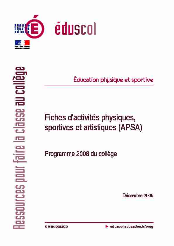 [PDF] Fiches dactivités physiques, sportives et artistiques (APSA)