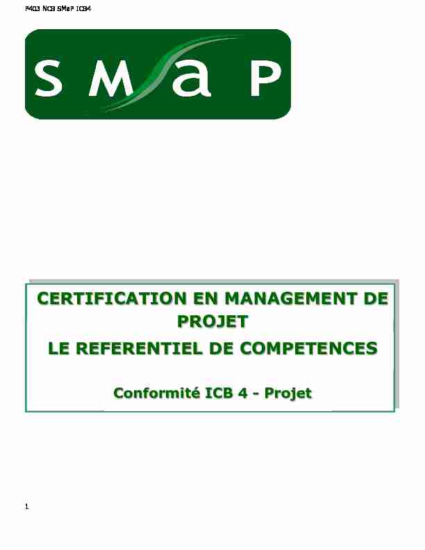 [PDF] CERTIFICATION EN MANAGEMENT DE PROJET LE  - SMaP