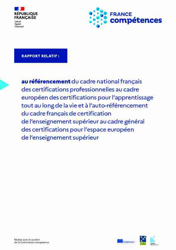 au référencementdu cadre national français des certifications