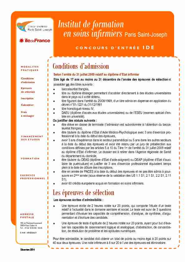 dossier dinscription concours IDE - V1er dec2014