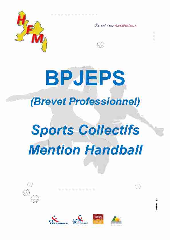 [PDF] Sports Collectifs Mention Handball - Handball Formation Méditerranée