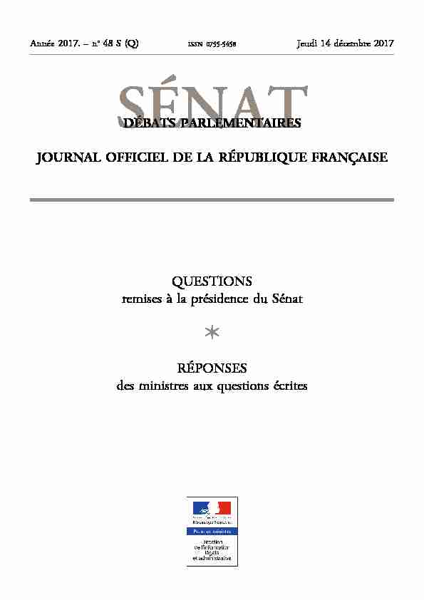JOURNAL OFFICIEL DE LA RÉPUBLIQUE FRANÇAISE DÉBATS