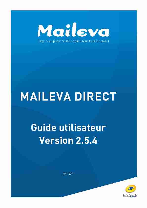 [PDF] Guide utilisateur - Maileva