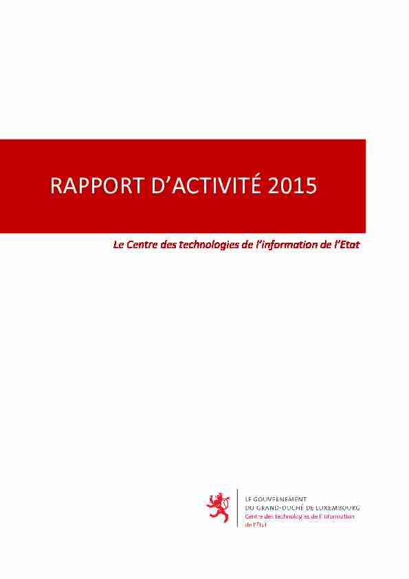 [PDF] RAPPORT DACTIVITÉ 2015 - Gouvernementlu