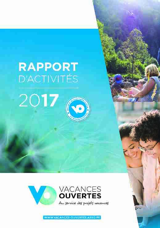 [PDF] RAPPORT - Vacances Ouvertes