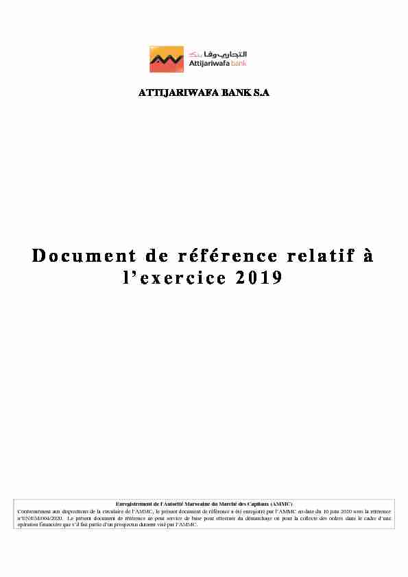 Document de référence relatif à lexercice 2019