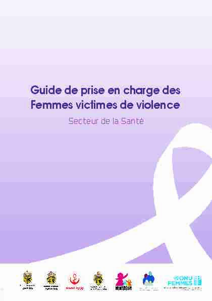 Guide de prise en charge des Femmes victimes de violence