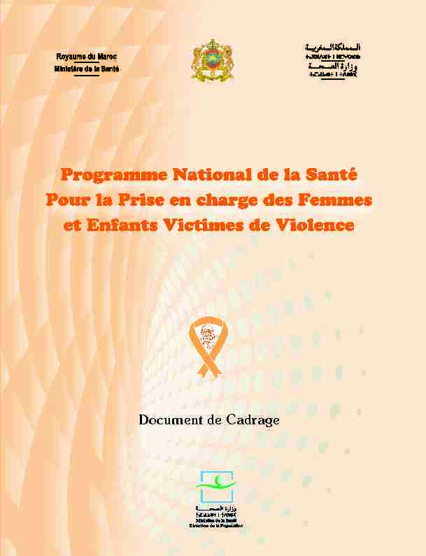 [PDF] Document de Cadrage - Ministère de la Santé