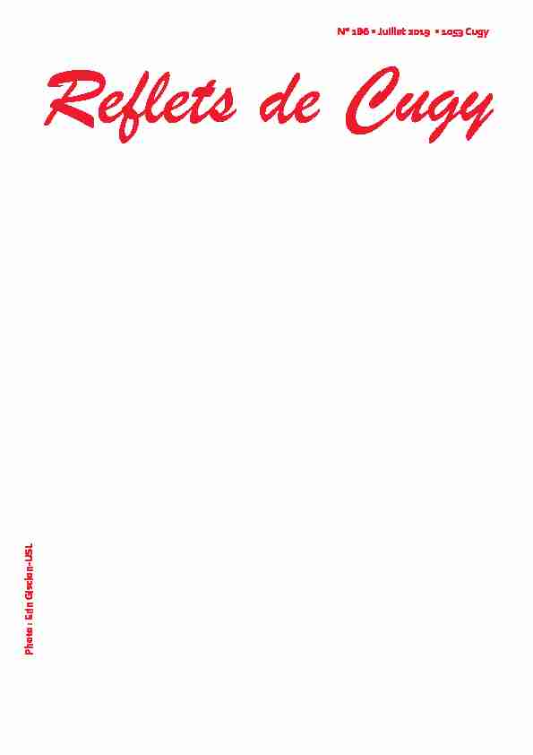 [PDF] Reflets de Cugy 186indd - Commune de Cugy VD