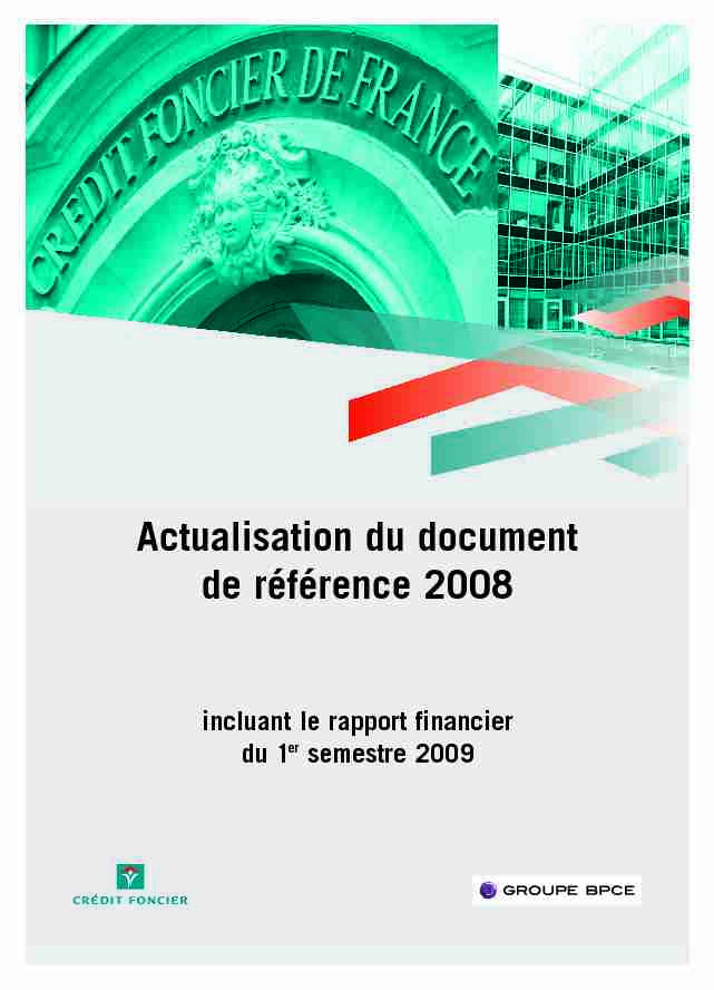 Actualisation du document de référence 2008