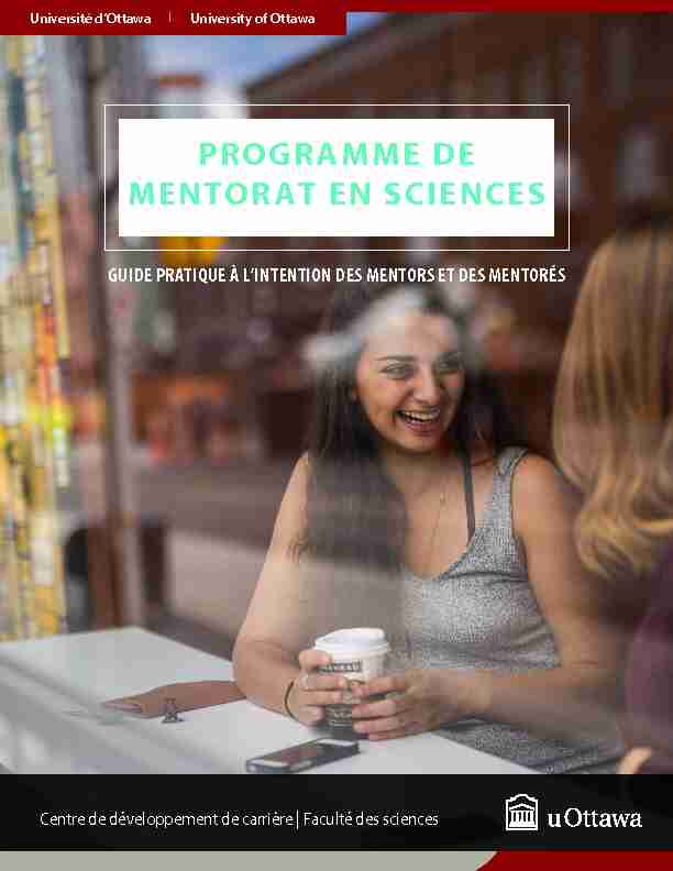 Guide du Programme de mentorat de la Faculté des sciences