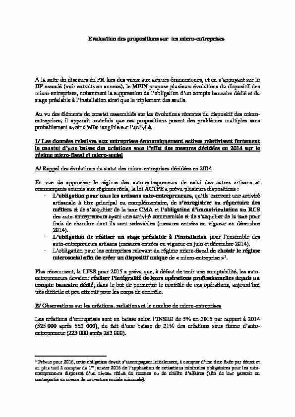 [PDF] Evaluation des propositions sur les micro-entreprises A  - Le Figaro