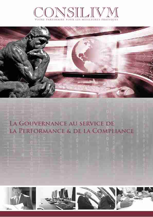 La Gouvernance au service de la Performance & de la Compliance