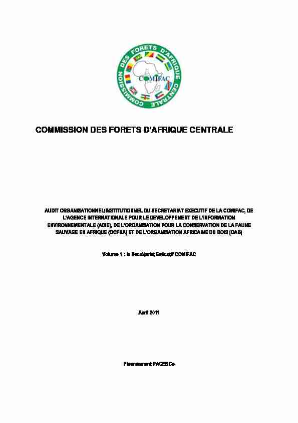 [PDF] Missions de la COMIFAC - CBFP - PFBC