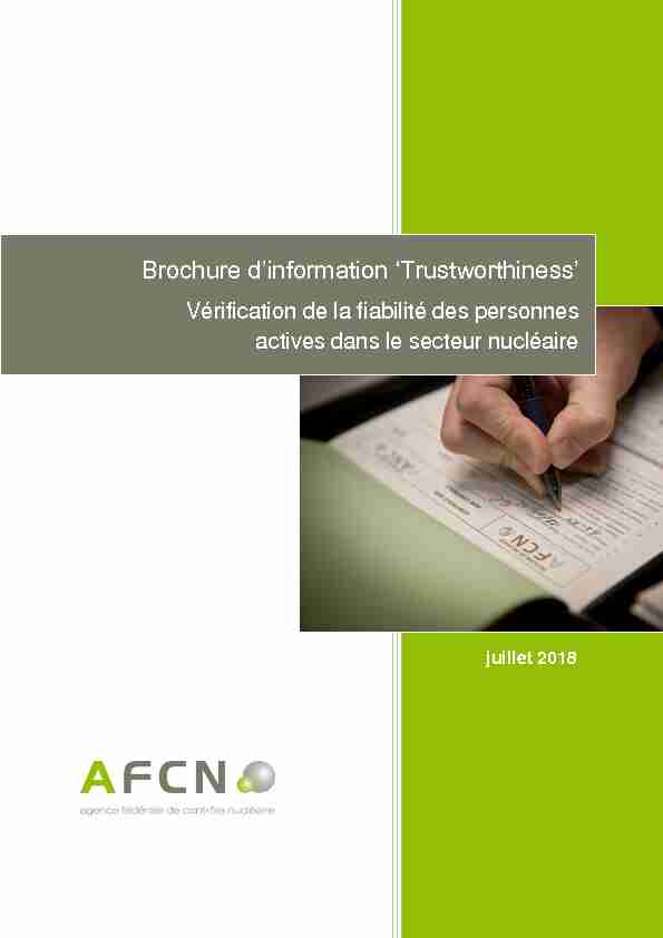 Brochure dinformation Trustworthiness - Vérification de la fiabilité