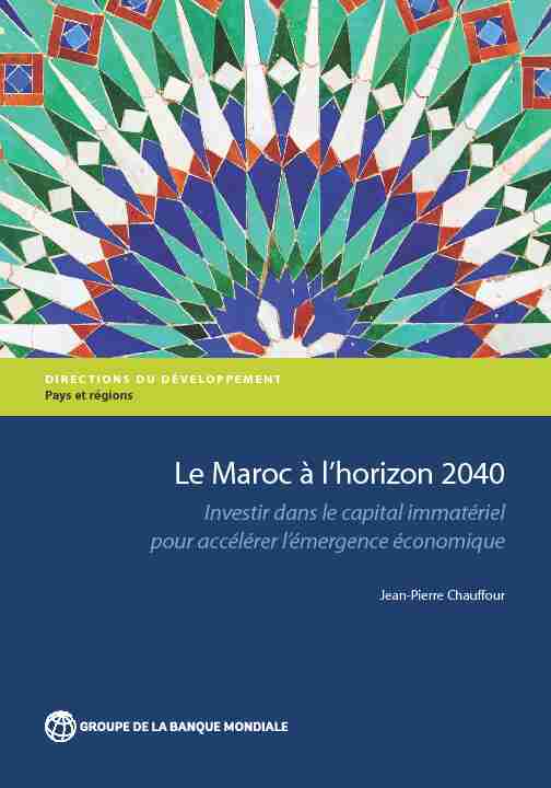 Le Maroc à lhorizon 2040