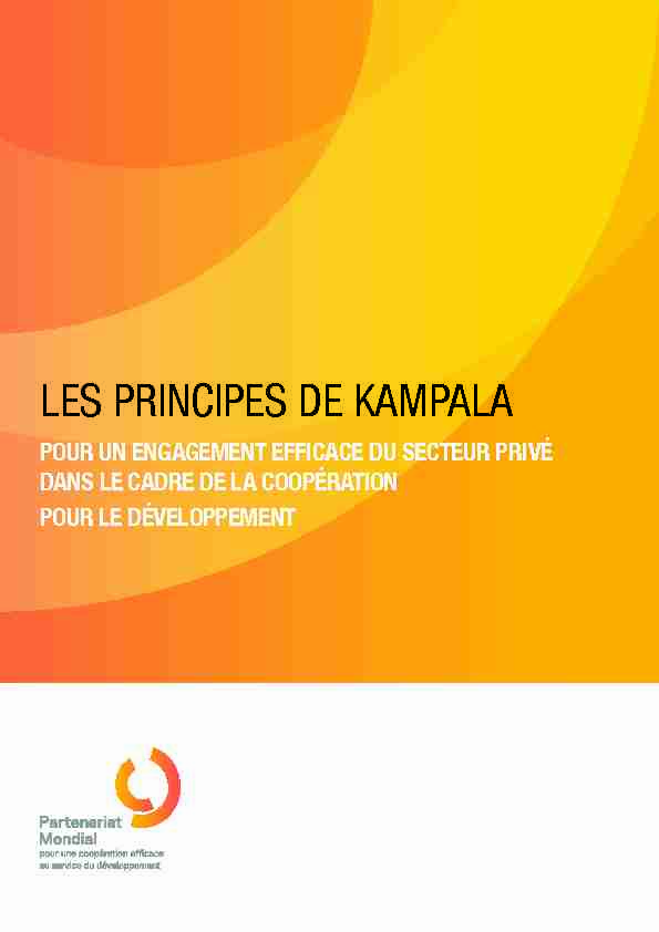 les principes de kampala - pour un engagement efficace du secteur