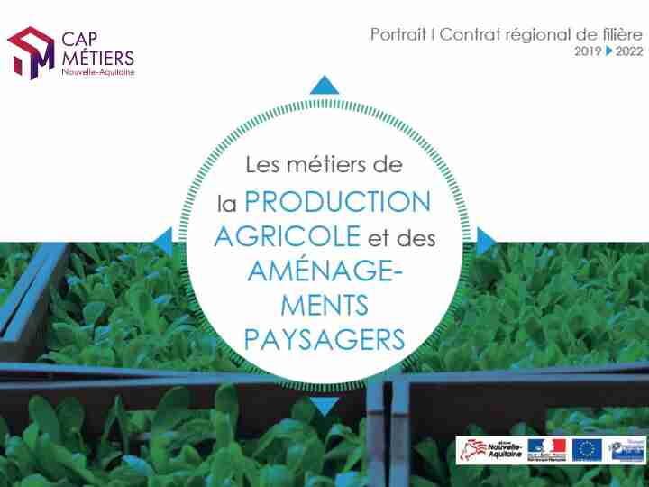[PDF] lAgriculture et aménagements paysagers - Cap Métiers Nouvelle