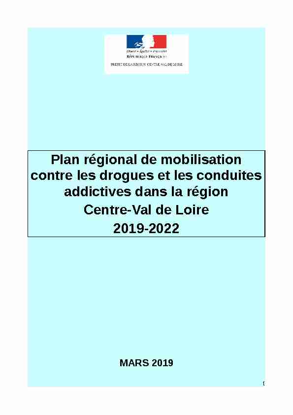 Plan régional de mobilisation contre les drogues et les conduites
