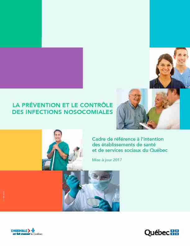 La préventions et le contrôle des infections nosocomiales - Cadre