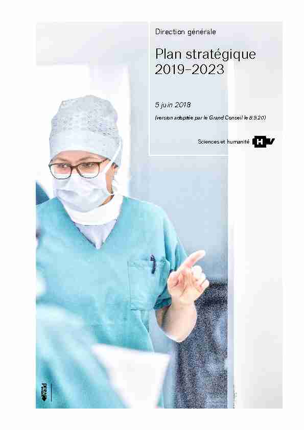 Plan stratégique 2019-2023 - Lausanne