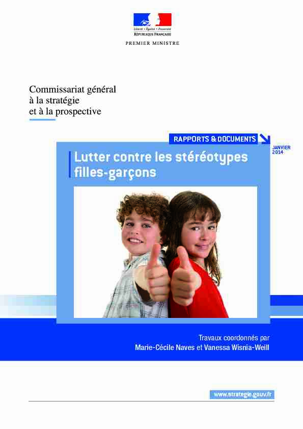 [PDF] Lutter contre les stéréotypes filles-garçons - France Stratégie