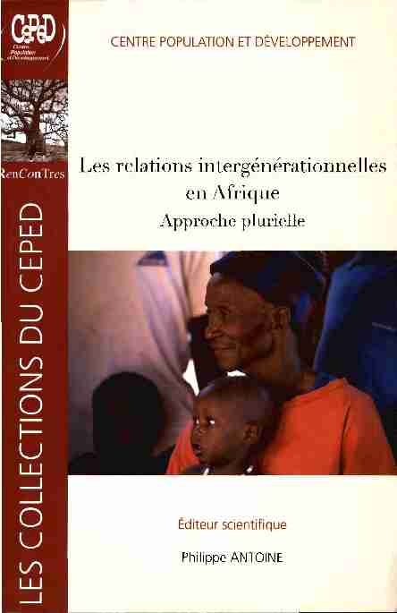 [PDF] Les relations intergénérationnelles en Afrique - Horizon IRD