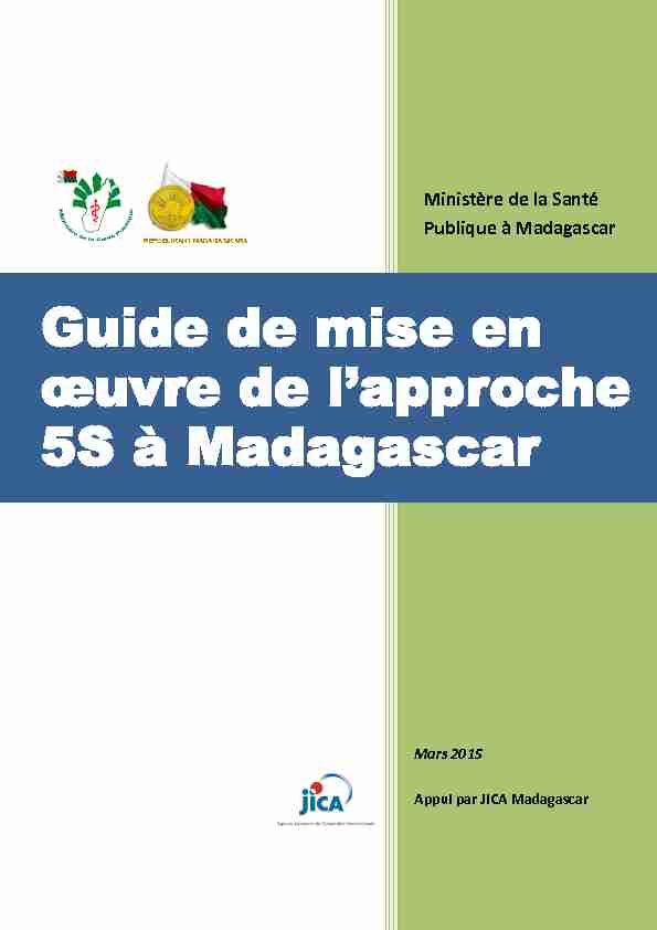 Guide de mise en œuvre de lapproche 5S à Madagascar