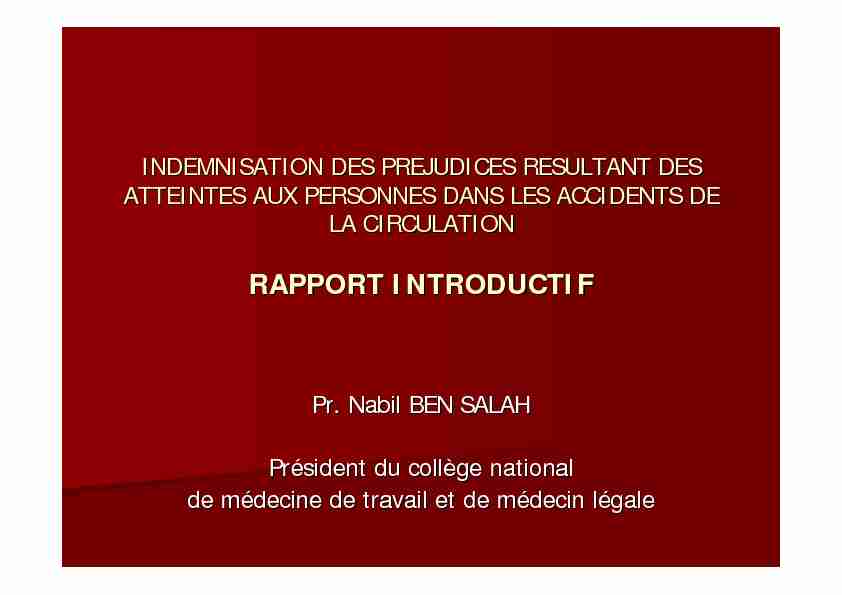 RAPPORT INTRODUCTIF - Association Tunisienne de Droit de la