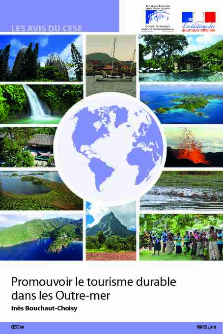[PDF] Promouvoir le tourisme durable dans les Outre-mer - CESE