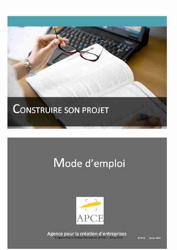 © Agence Pour la Création dEntreprises (APCE) – janvier 2014