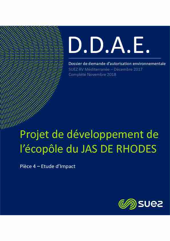 Projet de développement de lécopôle du JAS DE RHODES