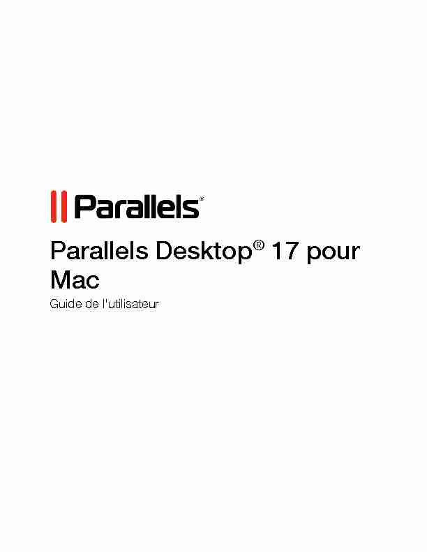 Parallels Desktop® 17 pour Mac