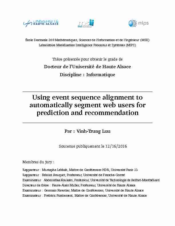 Using event sequence alignment to automatically segment web