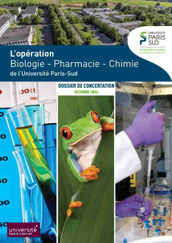Biologie - Pharmacie - Chimie