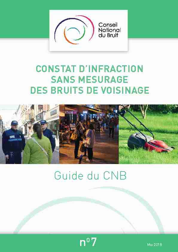 Guide du CNB - CONSTAT DINFRACTION SANS MESURAGE DES