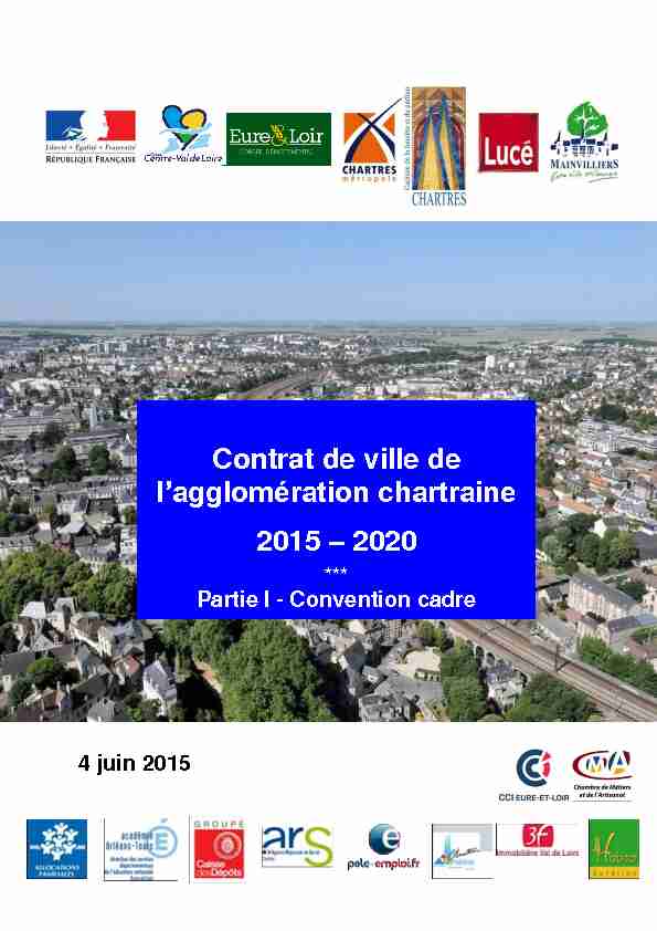 Contrat de ville de lagglomération chartraine 2015 – 2020