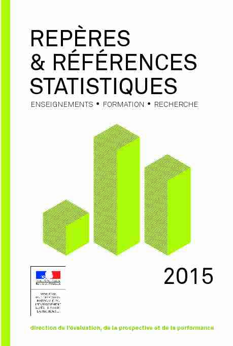 Repères et références statistiques 2015