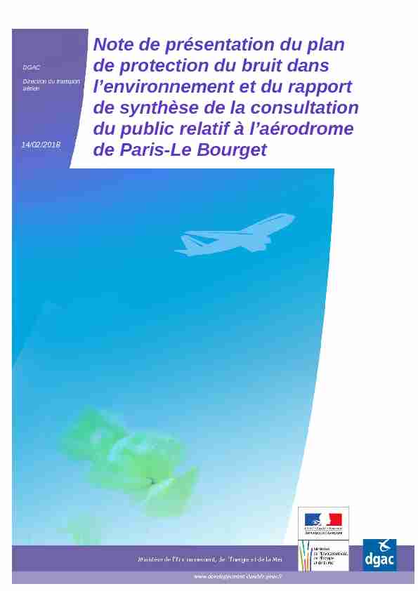 Note de présentation PPBE Paris Le Bourget