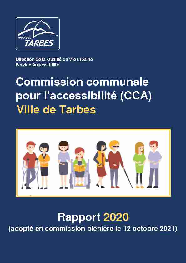 Commission communale pour laccessibilité (CCA) Ville de Tarbes